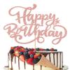 Crseniny Happy Birthday Cake Topper, Birthday Sign Cake TopperBirthday Party Cake Decoration Supplies (Rose gold) view 1
