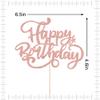 Crseniny Happy Birthday Cake Topper, Birthday Sign Cake TopperBirthday Party Cake Decoration Supplies (Rose gold) view 2