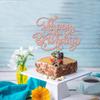 Crseniny Happy Birthday Cake Topper, Birthday Sign Cake TopperBirthday Party Cake Decoration Supplies (Rose gold) view 3