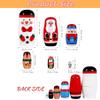 Ciieeo 6 Pcs Russian Christmas Nesting Dolls Wooden Handmade Matryoshka Nested Set Russian Stacking Dolls Toys for Christmas Snowman Santa Claus Theme Children Toddlers Birthday Party Favors view 3