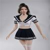 1/6 Scale Female Clothes,Female Student School Uniform Clothing and Head Sculpt for 12inch Action Figure Body (B) view 3