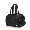 Baby Diaper Tote with Shoulder Strap Smart Diaper Organizer Bag Portable Mommy Baby Bag for Work,Travel,Outdoor (Flower Black) view 1