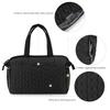Baby Diaper Tote with Shoulder Strap Smart Diaper Organizer Bag Portable Mommy Baby Bag for Work,Travel,Outdoor (Flower Black) view 3