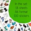 100Pcs Cryptid Stickers - Mothman, Lochness Monster, Bigfoot, Yeti, UFO Decals for Laptops view 2