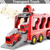 Bennol 5-in-1 Fire Trucks Toy Set for Boys Age 1-3 3-5, Fire Car Truck for Toddlers 1 2 3 4 5 6 Years Old, Christmas Birthday Gift Car Sets with Light Sound view 4