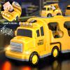 Bennol Construction Truck Toys for Toddler Boy 1 2 3 4 5 Year Old, Car Trucks Birthday Gifts Toys for Kids Ages 1-3 3-5, 5-in-1 Construction Trcuk with Excavator, Crane Mixer, Bulldozer view 3