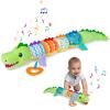 Ussybaby Baby Boy Toys for 0 3 6 9 12 Months, Soft Tummy Time Toy with Multi Textures,Rattle,Crinkle,Newborn Baby Stuffed Animal Toy, Baby Gift,Caterpillar view 1