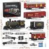 TEMI Train Set for Kids 3-12 Years, Electric Classical Steam Engine Locomotive with Steam, Light and Sounds, Rechargeable Model Trains Kit Toys w/Passenger Carriage for Boys and Girls view 2