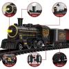 TEMI Train Set for Kids 3-12 Years, Electric Classical Steam Engine Locomotive with Steam, Light and Sounds, Rechargeable Model Trains Kit Toys w/Passenger Carriage for Boys and Girls view 3