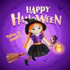 June Garden 16" Enchanted Garden Witch Doll Lydia Plush Stuffed Soft Girl Doll - Purple Outfit view 4