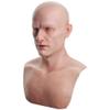 Realistic Old Man Old Silicone Head Cover Headgear Novelty Latex Headwear for Halloween Cosplay Party Masquerade Props view 3
