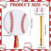 Baseball Piata for Birthday Party 12.6 x 12.6 Inch Baseball Piata for Kids with Stick and Blindfold Traditional Mexican for Sport Birthday Party Supplies Decor view 2