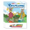 ZOCO  Learn to Recycle  Custom Kids Educational Coloring Books (250 Pack, with Crayons)  Earth Day, Environmental Program Handout  Recycling Activities for Kids view 1