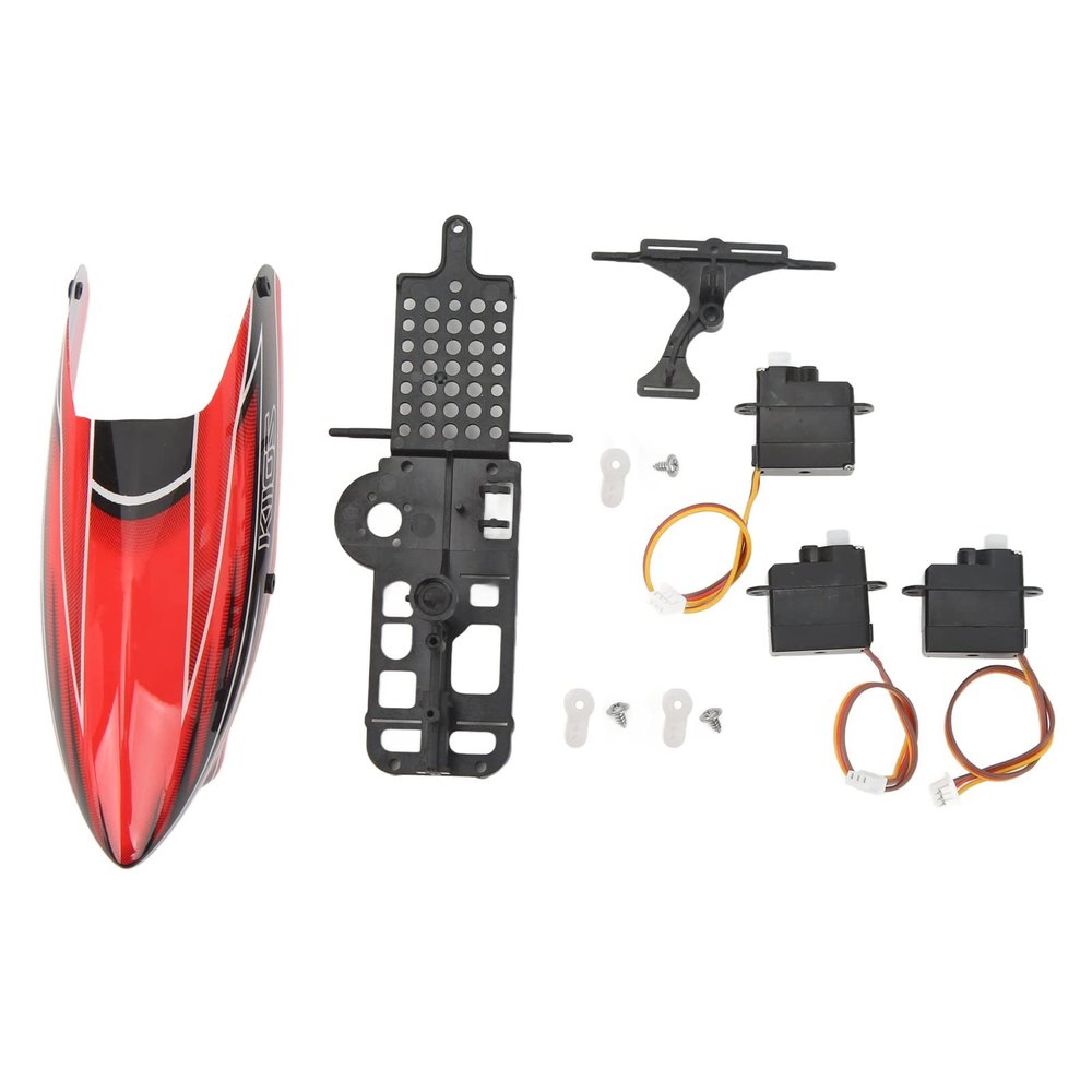 Oumefar RC Helicopter Servo Motor Set, Plastic Servo Cover and Base Set for Weili XK K110 Upgrade K110S Retrofit Kit, RC Servo Motors RC Accessories