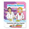 ZOCO  A Visit to The Pharmacy  Custom Promotional Coloring Books (250 Bulk Pack, with Crayons)  Activities, Games & Puzzles  Pharmacist Office Supplies & Safety Handout for Kids view 1
