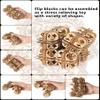 3D Puzzles for Adults Wooden Fidget Toys After Assembling Will Get Cool Desk Gadgets, Magic Cube Shape Shifting Box Flip Blocks view 2
