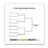 8 Team Erasable Blind Draw Single Elimination Tournament Bracket Chart + Erasable Pen 22x34 view 1