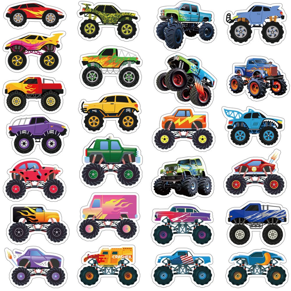 500 Pcs Truck Cartransportation Stickers for Kids Boys Construction Stickers for Toddler Teens Art Toys for Crafts with Trucks Car(Truck)
