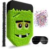Cute Frankenstein Halloween Piata 3-piece Bundle for kids and adults, fits 2lbs of candy, perfect for Halloween party, spooky decorations, October birthday and party supplies view 1