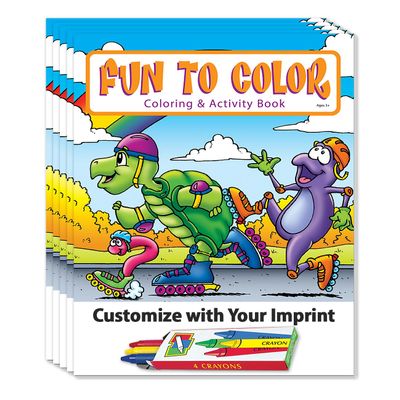 ZOCO Fun to Color - Custom Coloring & Activity Books for Kids Ages 3+ (250 Bulk Pack, With Crayons) Summer Party Favors, Goodie Bag Fillers, Games & Puzzles