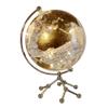 8'' World Globe, Clear Metal Globe with Built-in Gypsophila LED Strip for Home Decor, Office Desktop, Study Education and Night Light (Gold) view 1