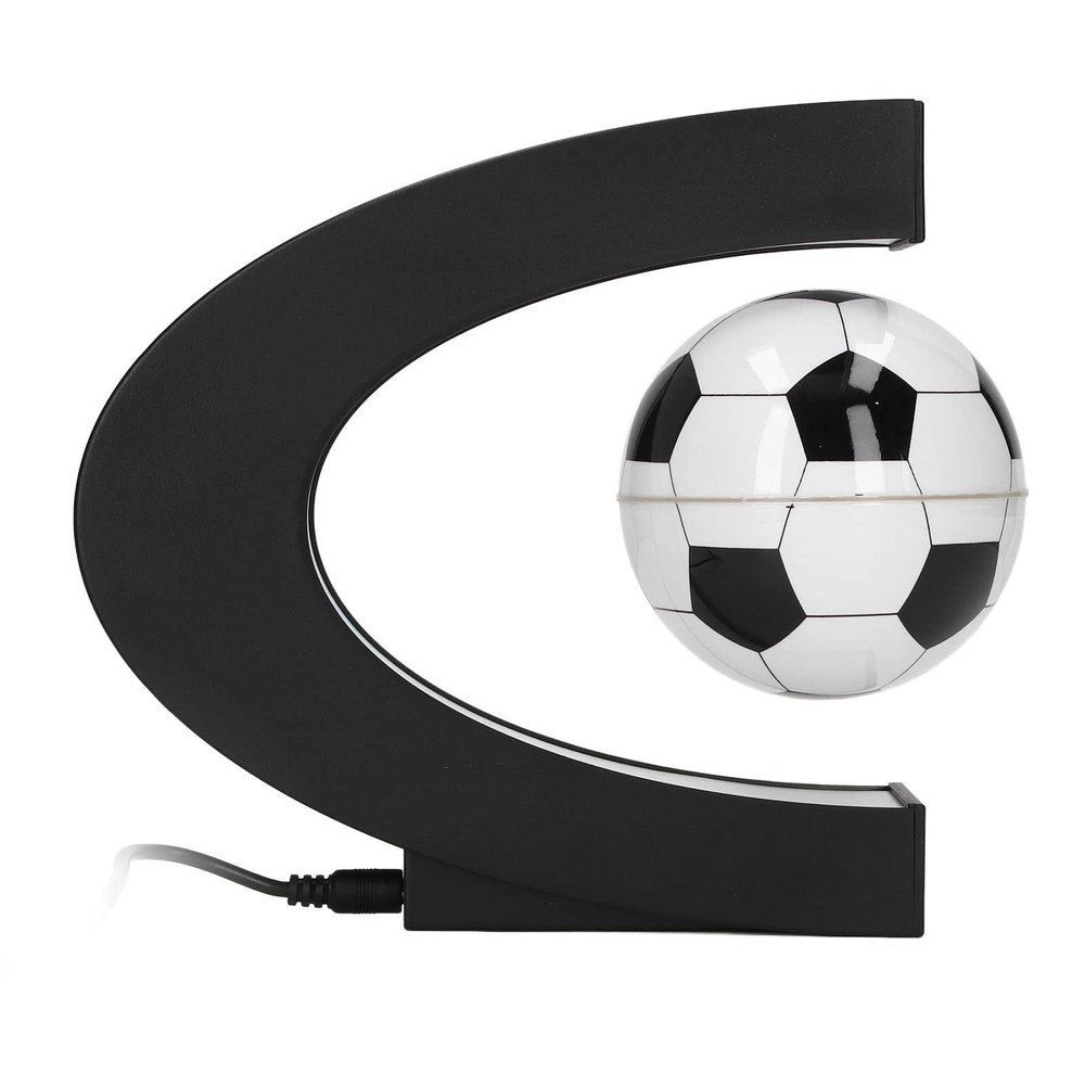 Pssopp Magnetic Levitation Ball, Magnetic Levitation Floating Soccer with C Shape Base and LED Lights Gifts for Men Father Husband Boyfriend(#1)