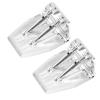 Greendhat 2Pcs Metal Adjustable Trim Tabs 69X57X30mm for Nitro Gas RC Model Boat ( Color : Silver ) view 2