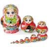 Habiba Nesting Dolls Nesting Doll 10-Layers Houten Russian Matryoshka Poppen Voor Kinderen Brithday Geschenken Home Decor Stacking Dolls No Fading Educational view 1