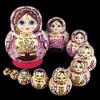 Nesting Dolls Painted Nesting Dolls 10 Piece Wooden Russian Hand Matryoshka for Easter Valentines Wedding Party Decorations Halloween Wishing Educational view 2