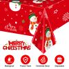 3 Pcs Christmas Tablecloth - Snowman Christmas Table cover, Disposable Plastic Rectangle Xmas Snowman Snowflakes Party Table cloths for Christma Tables Decorations and Party Supplies, 54 x 108 Inch view 3