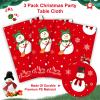 3 Pcs Christmas Tablecloth - Snowman Christmas Table cover, Disposable Plastic Rectangle Xmas Snowman Snowflakes Party Table cloths for Christma Tables Decorations and Party Supplies, 54 x 108 Inch view 4