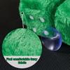 AuMoHall 2.95'' Retro Fuzzy Plush Dice Car Charm Square Rear View Mirror Hanging Ornament Accessories, Green view 4