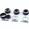 HOBBYSOUL Adjustable Offset 1.0 Beadlock Wheels Silver Black, Heavy 1.0 rc Wheels 21g/Rim for 1/18 Traxxas TRX4M Axial SCX24 90081 & Other 1/24 1/18 RC Crawler Truck, (4-Pack) view 2
