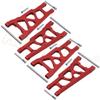 Aluminum Front & Rear Suspension A Arms L/R for 1/10 Traxxas Slash 4x4 Stampede 4WD 3655X Rally VXL w/TSM XO-1 HQ727 Parts ( Color : Red ) view 1
