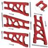 Aluminum Front & Rear Suspension A Arms L/R for 1/10 Traxxas Slash 4x4 Stampede 4WD 3655X Rally VXL w/TSM XO-1 HQ727 Parts ( Color : Red ) view 2