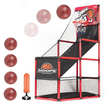 Kids Arcade Basketball Game Set with 5 Inflatable Balls,Indoor Outdoor Sports Toys,Basketball Hoop for Kids,Children's Basketball Stand,Easy Set Up Ideal for Games and Competition