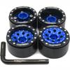hobbysoul Adjustable Offset RC 1.0 Wheels Weight 21g/Rim, Heavy 1.0 Beadlock Wheels Black Blue Rims for 1/18 Traxxas TRX4M Axial SCX24 90081 & Other 1/24 1/18 RC Crawler Truck, (4-Pack) view 1