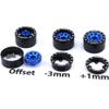 hobbysoul Adjustable Offset RC 1.0 Wheels Weight 21g/Rim, Heavy 1.0 Beadlock Wheels Black Blue Rims for 1/18 Traxxas TRX4M Axial SCX24 90081 & Other 1/24 1/18 RC Crawler Truck, (4-Pack) view 2
