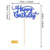 Rsstarxi 24 Pack Happy Birthday Cupcake Toppers - Glitter Food Picks for Celebrating Theme Party Cake Decorations Supplies - Deep Blue view 4
