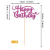 Rsstarxi 24 Pack Happy Birthday Cupcake Toppers Glitter Cupcake Food Picks for Celebrating Theme Party Cake Decorations Supplies Purple view 2