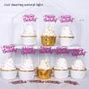 Rsstarxi 24 Pack Happy Birthday Cupcake Toppers Glitter Cupcake Food Picks for Celebrating Theme Party Cake Decorations Supplies Purple view 4