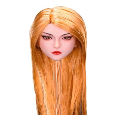 1/6 Scale Female Head Sculpt,Beauty Suntan Skin Girl Blonde Hair Head Carved for 12inch PH TBL Action Figure Body Collection