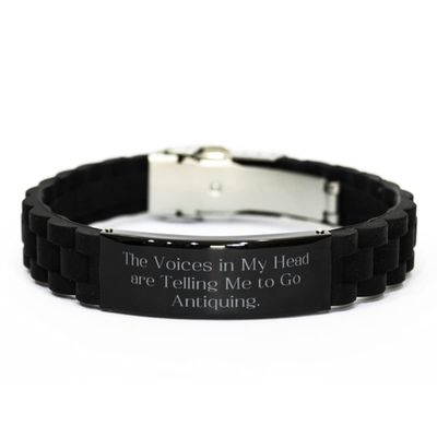 Useful Antiquing, The Voices in My Head are Telling Me to Go Antiquing, Useful Holiday Black Glidelock Clasp Bracelet from Friends