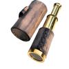 6" Handheld Brass Telescope with Leather Case Nautical Spyglass Telescope Pirate Navigation Gift view 1