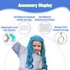 ColorGround Long Wavy Blue with Silvery White Cosplay Wig view 2