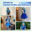 ColorGround Long Wavy Blue with Silvery White Cosplay Wig view 4
