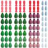 Large Set Full Rainbow Color Style Wooden Loose Parts Sensory Play Toys, Mandala Loose Parts 5 Shapes, 15 Colors, Rainbow Stacker Nesting Toys Parts (90PCS New Shapes) view 1