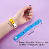 Aoriher 60 Pcs Silicone Charm Bracelets Gifts for Kids Silicone Wristband Gift Adjustable Rubber Bracelet with Holes for Boy Girl (Rainbow) view 2