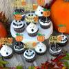 24 PCS Little Pumpkin Cupcake Toppers Glitter Baby Shower Fall Theme Cupcake Picks Pumpkin Cake Decorations for Thanksgiving Halloween Baby Shower Kids Birthday Party Supplies Orange view 3