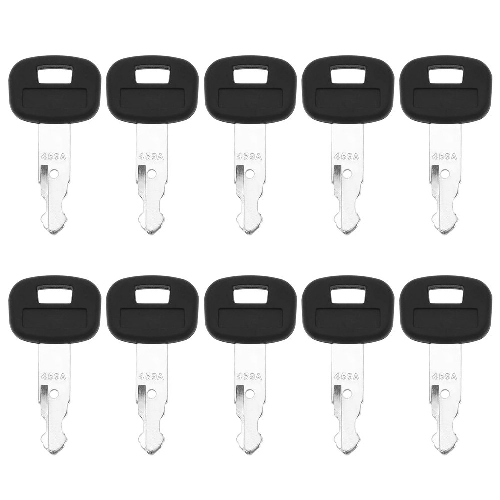 ECSiNG 10PCS 459A Ignition Starter Keys 459A RC411-53933 RC461-53930 Compatible with Kubota Mini Excavator Backhoe Skid Steer Track Loader Construction Machines Keys